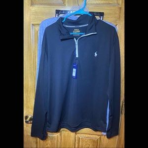 NWT XL Black Polo Ralph Lauren zip pullover